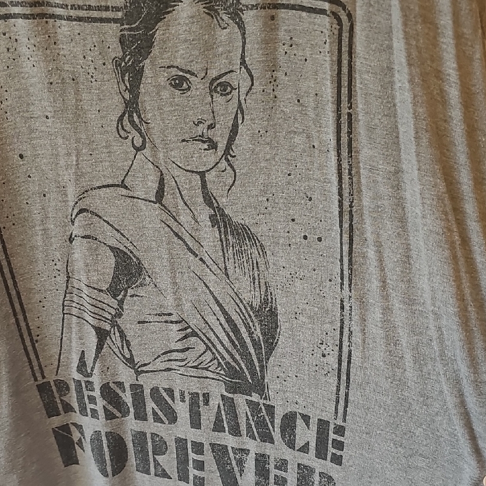 Star Wars Gray Resistance Cold Shoulder Top 5x REY Skywalker, Leggings Top Long